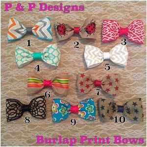 Burlap Hairbows Bows