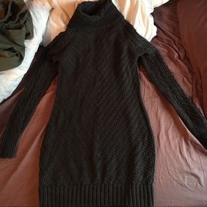dark charcoal sweater dress