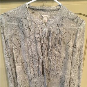 100% Silk J Crew Top Size 8