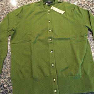 Green J Crew Jackie Cardigan Size M