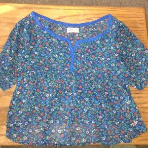Hollister Peplum Floral Blouse