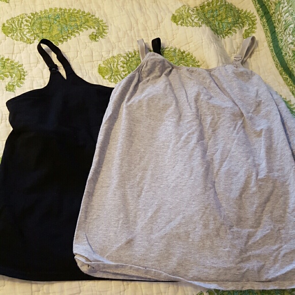 **SOLD**2 nursing/breastfeeding  tank tops