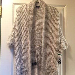NWT XOXO White & Silver with sequins sweater