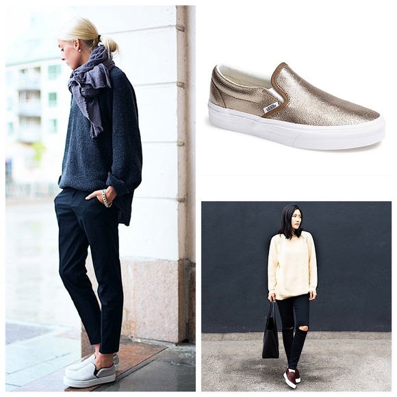 vans women's asher slip on sneaker bronze vans women's asher slip on sneaker bronze