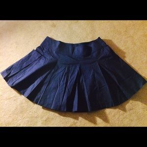 NEW Solid Navy Blue Mini/Schoolgirl Skirt