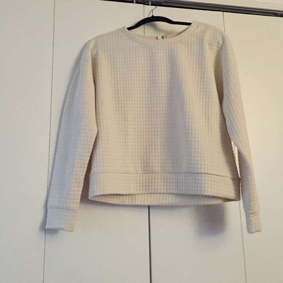 cropped BR White jumper