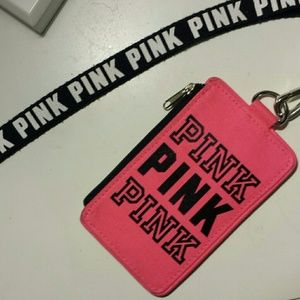 PINK lanyard & ID holder