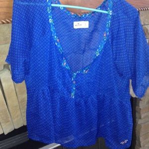 Hollister Floral Peplum Blouse