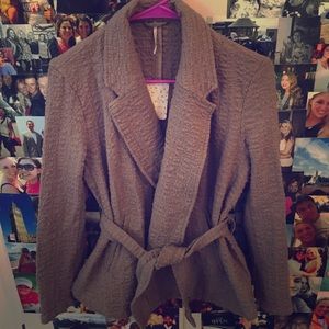 NWT FREE PEOPLE Gauze wrap blazer L