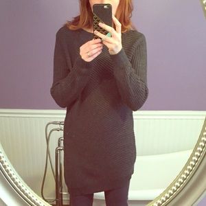Cozy long sweater dress