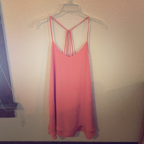 Coral, Strappy Shift Dress