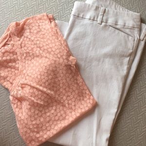 Loft white crop pant. NWOT!!