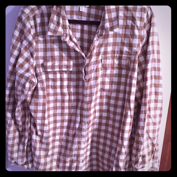 Tops - Plaid button down shirt