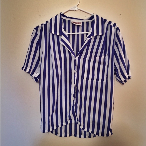 Flattering sheer stripe top