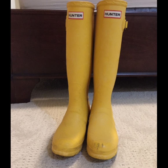 HUNTER Original Tour Rain Boots, yellow, size 6