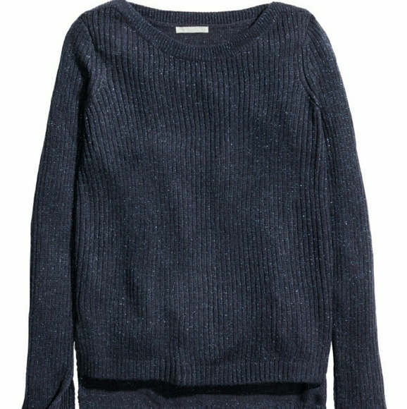 H&M Sparkly Navy Sweater - Picture 1 of 4