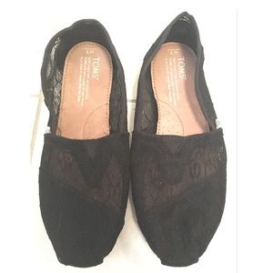 🚫SOLD🚫 Black Lace Toms