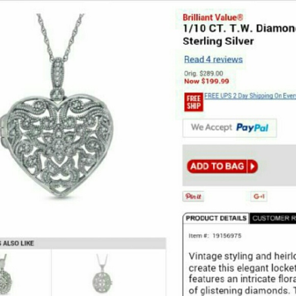 NEW Zales Diamond Necklace - Picture 3 of 3