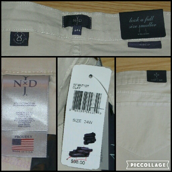 Not Your Daughter's Jeans NYDJ Bella Crop in Clay - Picture 4 of 4