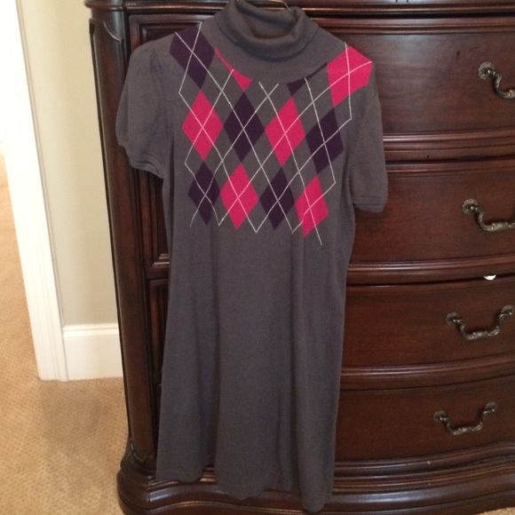 Argyle sweater dress