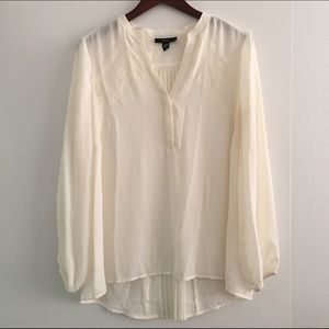 Long sleeve chiffon blouse