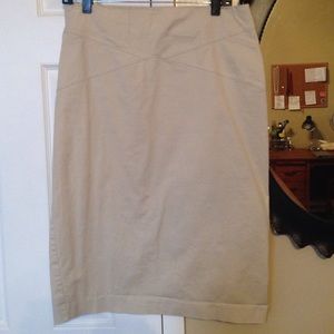 Khaki pencil skirt