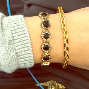 House of Harlow 1960 Hexes Tennis Bracelet, Black