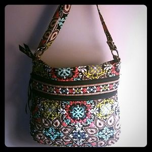 Vera Bradley triple zip hipster Sierra crossbody
