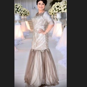 Long gray/silver mermaid dress!