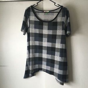 Modcloth Grey Plaid Swing Shirt