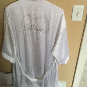 BRIDE Satin Rhinestone Robe Victoria's Secret