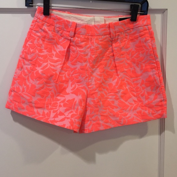 🎉SOLD🎉 J. Crew Tap short in Neon Coral Jacquard