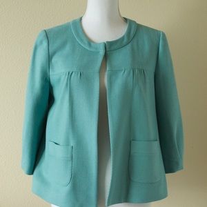 Anthropologie mint blazer