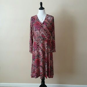 Ladies pullover mock wrap dress NWOT