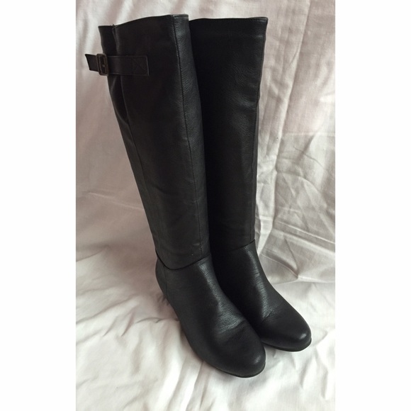 Wild Diva Shoes - Tall Black Boots