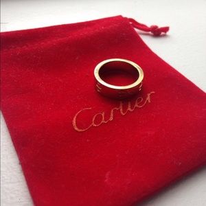 18k gold Love ring and dust bag!