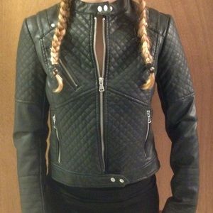 Black leather jacket