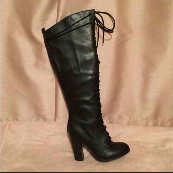 Black Lace up Boots