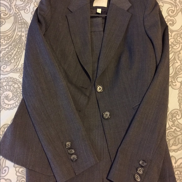The Limited charcoal gray suit