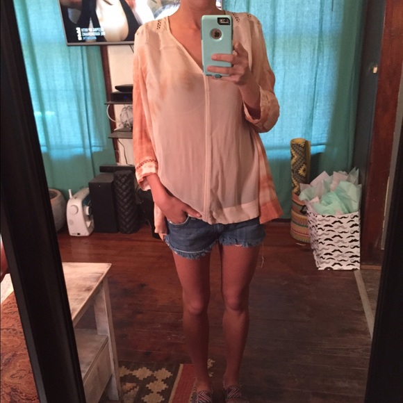 Free People Faded Tye Dye Blouse