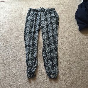 patterned harem pants
