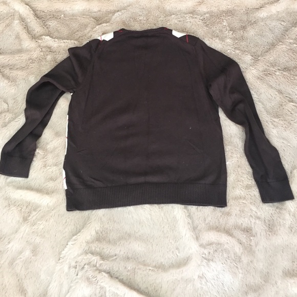 Lands' End size S brown argyle plaid cardigan - Picture 4 of 4