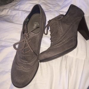 grey lace up booties