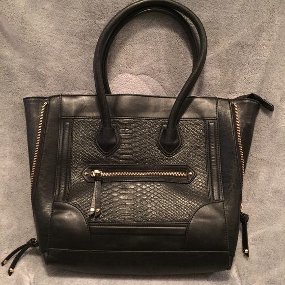 ALDO Black Leather Tote