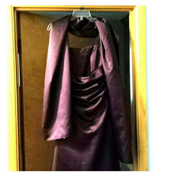 Plum colored formal dress