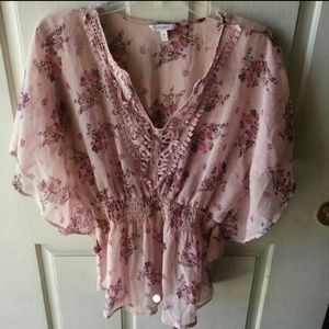 Pink floral top