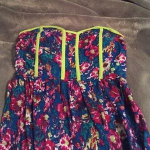floral print high low dress