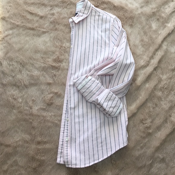 Lands' End size 4 pink button-up blouse - Picture 2 of 4