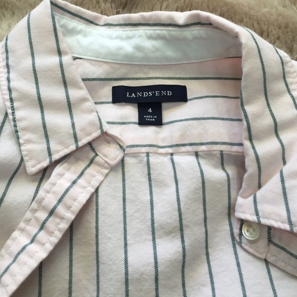 Lands' End size 4 pink button-up blouse - Picture 4 of 4