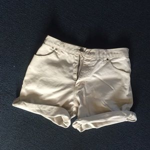 ✨FINAL PRICE✨Khaki/off white high waisted shorts